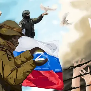 Иллюстрация войны Украины и России